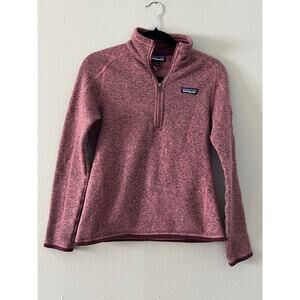 Patagonia Women’s Better Sweater 1/4 Zip Fleece Size S Pink Hiking Outdoor Layer